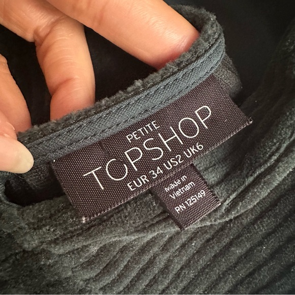 NWOT TOPSHOP Corduroy Pinafore Square Neck Open Back Mini Dress in Forest Green - Picture 11 of 12